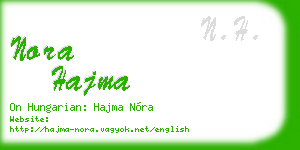 nora hajma business card
