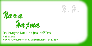 nora hajma business card